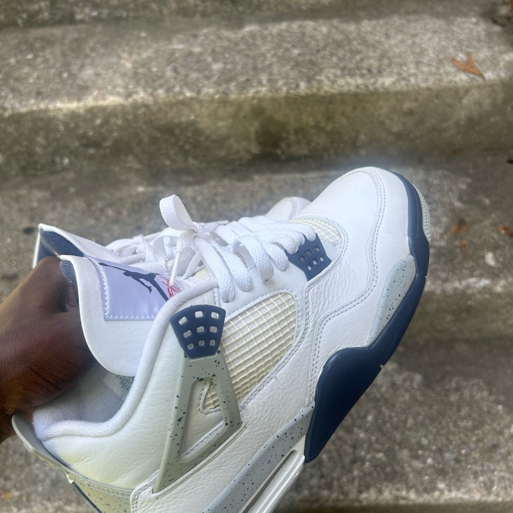 Jordan White and Blue Classic Sneakers